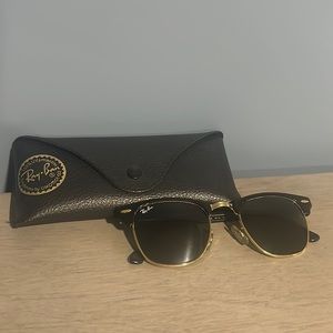 Ray-Ban Black and Gold Sunglasses